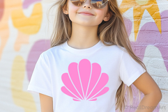 Pink Seashell Silhouette SVG, DXF, PNG, EPS Product Image 2