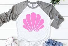 Pink Seashell Silhouette SVG, DXF, PNG, EPS Product Image 3