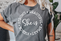 She is Beautiful Smart Fierce Strong SVG, DXF, PNG, EPS Product Image 3