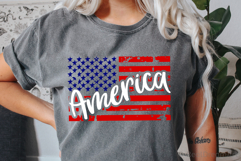 America with Flag SVG, DXF, PNG, EPS Product Image 4