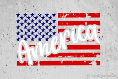 America with Flag SVG, DXF, PNG, EPS Product Image 2