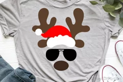 Boy Reindeer with Hat and Sunglasses SVG, DXF, PNG, EPS Product Image 1