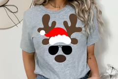 Boy Reindeer with Hat and Sunglasses SVG, DXF, PNG, EPS Product Image 2
