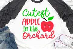 Cutest Apple in the Orchard SVG, DXF, PNG, EPS Product Image 3