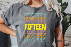 Fifteen Birthday SVG, DXF, PNG, EPS Product Image 1
