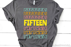 Fifteen Birthday SVG, DXF, PNG, EPS Product Image 2