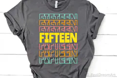 Fifteen Birthday SVG, DXF, PNG, EPS Product Image 2