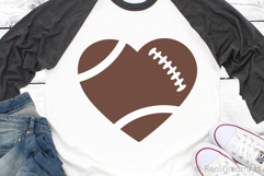 Football Heart SVG, DXF, PNG, EPS Product Image 2