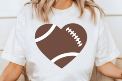 Football Heart SVG, DXF, PNG, EPS Product Image 3