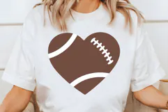 Football Heart SVG, DXF, PNG, EPS Product Image 3
