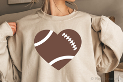 Football Heart SVG, DXF, PNG, EPS Product Image 1