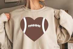 Football Heart SVG, DXF, PNG, EPS Product Image 1