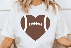 Football Heart SVG, DXF, PNG, EPS Product Image 3