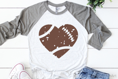 Grunge Football Heart SVG, DXF, PNG, EPS Product Image 2