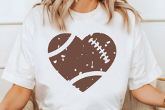 Grunge Football Heart SVG, DXF, PNG, EPS Product Image 3