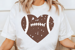 Grunge Football Heart SVG, DXF, PNG, EPS Product Image 1