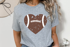 Grunge Football Heart SVG, DXF, PNG, EPS Product Image 2