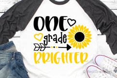 One Grade Brighter with Sunflower SVG, DXF, PNG, EPS Product Image 1