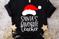 Santas Favorite Teacher SVG, DXF, PNG, EPS Product Image 3