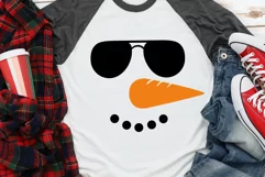 Snowman Face with Sunglasses SVG, DXF, PNG, EPS Product Image 2