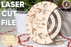 Eternal calendar - SVG DXF laser cut file, Glowforge pattern Product Image 1