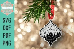 Search The Skies Christmas Arabesque Ornament for Cut or Print