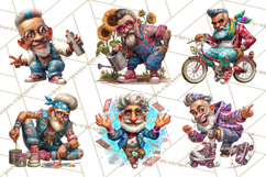 Funky Grandpa Clipart PNG Quirky Senior Cartoon Characters Product Image 7