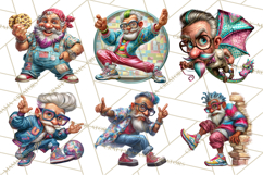 Funky Grandpa Clipart PNG Quirky Senior Cartoon Characters Product Image 8