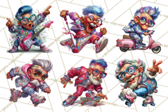 Funky Grandpa Clipart PNG Quirky Senior Cartoon Characters Product Image 5