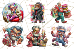 Funky Grandpa Clipart PNG Quirky Senior Cartoon Characters Product Image 9