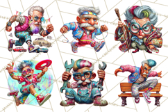 Funky Grandpa Clipart PNG Quirky Senior Cartoon Characters Product Image 6