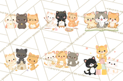 Kawaii Cat Clipart, Cute Kitten PNG, Fun Cat Illustrations Product Image 3