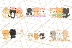 Kawaii Cat Clipart, Cute Kitten PNG, Fun Cat Illustrations Product Image 2