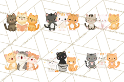 Kawaii Cat Clipart, Cute Kitten PNG, Fun Cat Illustrations Product Image 5