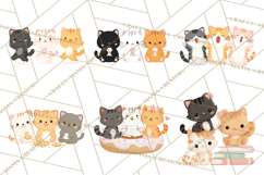 Kawaii Cat Clipart, Cute Kitten PNG, Fun Cat Illustrations Product Image 6