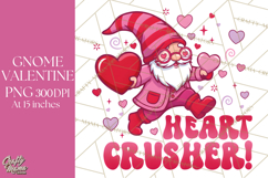 Heart Crusher | Gnome Valentine PNG | Kids Valentines Day Product Image 1