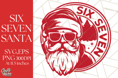 Santa Six Seven | Trendy Kids Christmas SVG| PNG Product Image 1