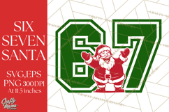 Santa Six Seven | Trendy Kids Christmas SVG| PNG Product Image 1