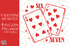 Six Seven SVG | PNG | Kids Valentines Day Shirt Design Product Image 1