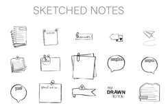 Sketched Notes Dingbats Product Image 1