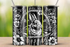 20oz Tumbler laser svg Easter Banny wrap | Skinny wrap Product Image 1