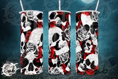 Gothic Skull Roses Halloween Tumbler Design Product Image 2