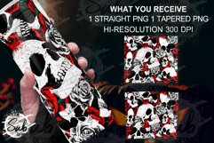 Gothic Skull Roses Halloween Tumbler Design Product Image 3