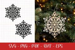 Snowflake laser SVG PNG| Christmas Snowflakes ornament Product Image 2