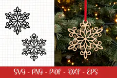 Snowflake laser SVG PNG| Christmas Snowflakes ornament Product Image 2