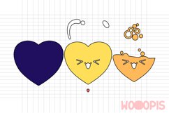 Soda Face - Kawaii Heart - cut files including layers Product Image 2