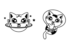 Space Cats Dingbats Product Image 10