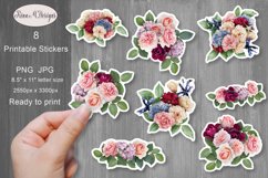 Flower Stickers | Printable Floral Design Stickers Product Image 1