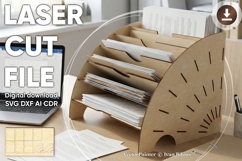 Documents Stand - laser cut file, SVG DXF plan for laser Product Image 1