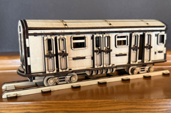 Subway Train Car Laser Cut File, SVG DXF Metro Template Product Image 3